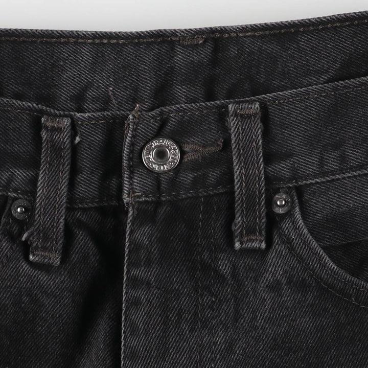 Levi's 505 Black Denim Tapered Denim Pants for Men, W32 equivalent cotton black type Vintage Second Hand