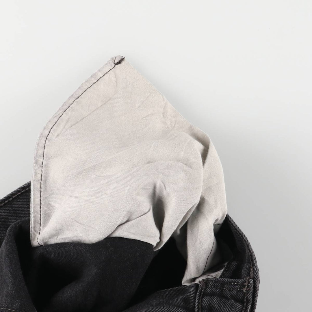 Levi's 505 Black Denim Tapered Denim Pants for Men, W32 equivalent cotton black type Vintage Second Hand