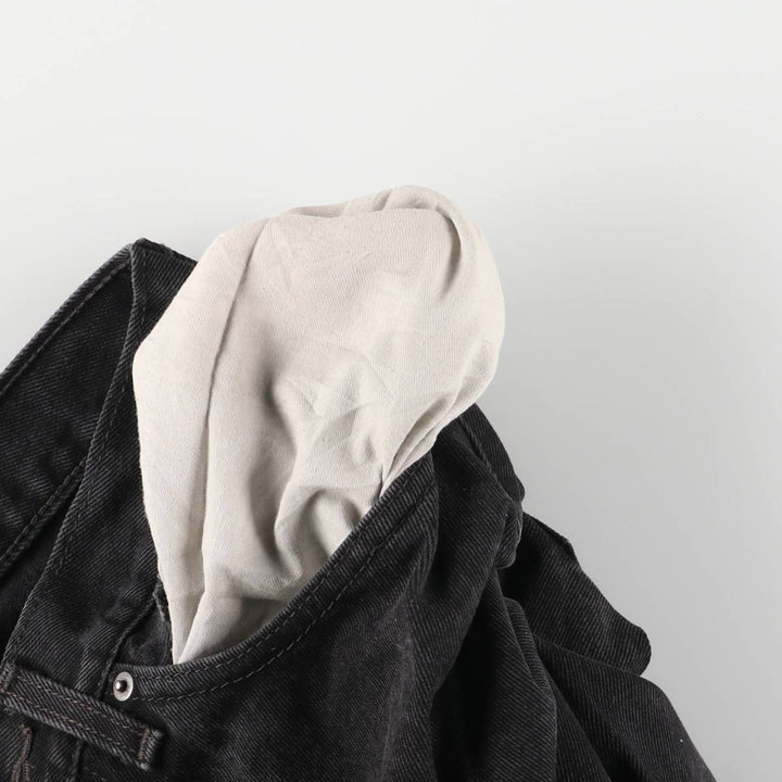 Levi's 505 Black Denim Tapered Denim Pants for Men, W32 equivalent cotton black type Vintage Second Hand