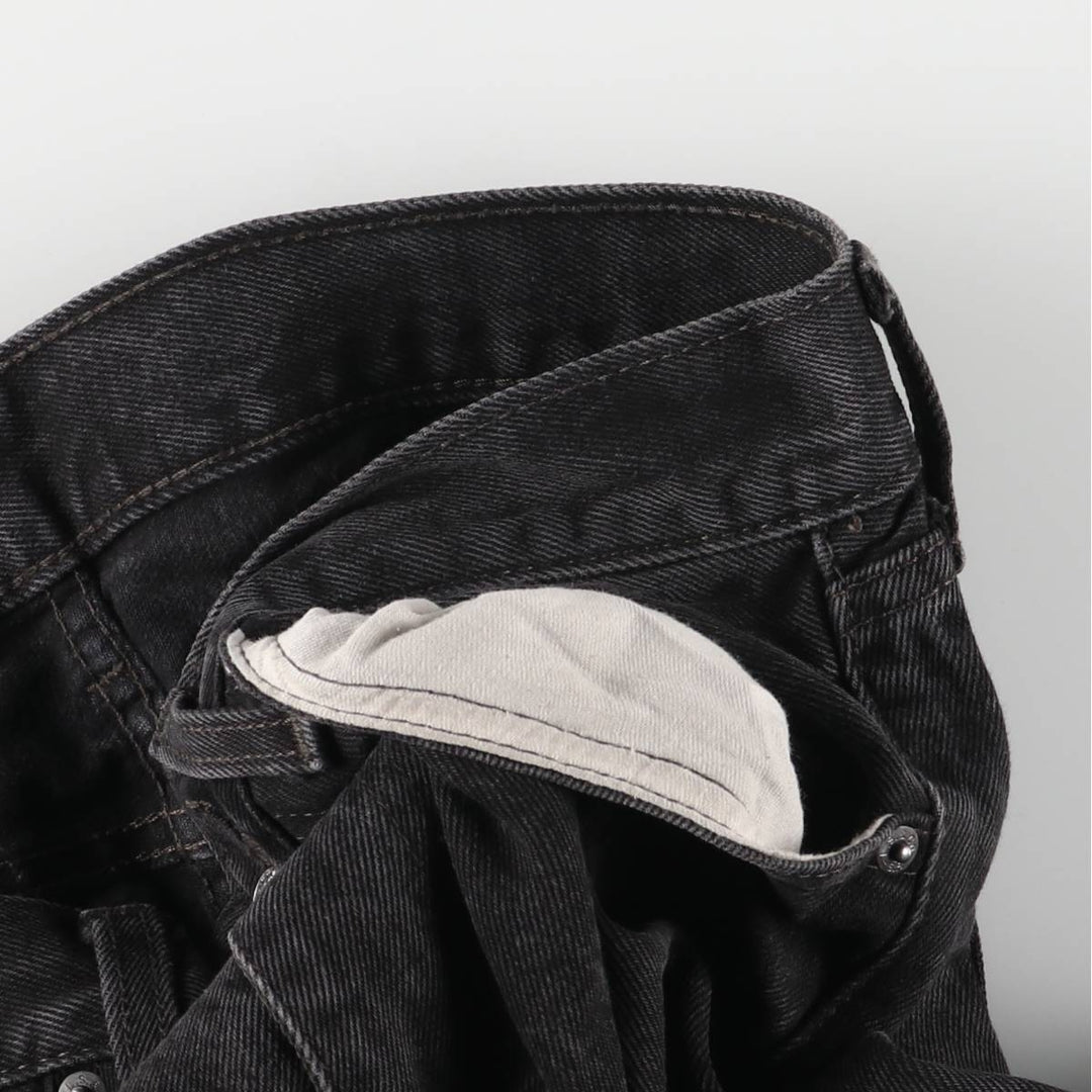 Levi's 505 Black Denim Tapered Denim Pants for Men, W32 equivalent cotton black type Vintage Second Hand