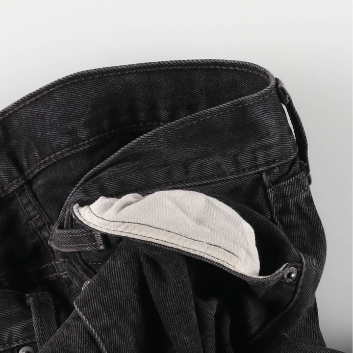 Levi's 505 Black Denim Tapered Denim Pants for Men, W32 equivalent cotton black type Vintage Second Hand