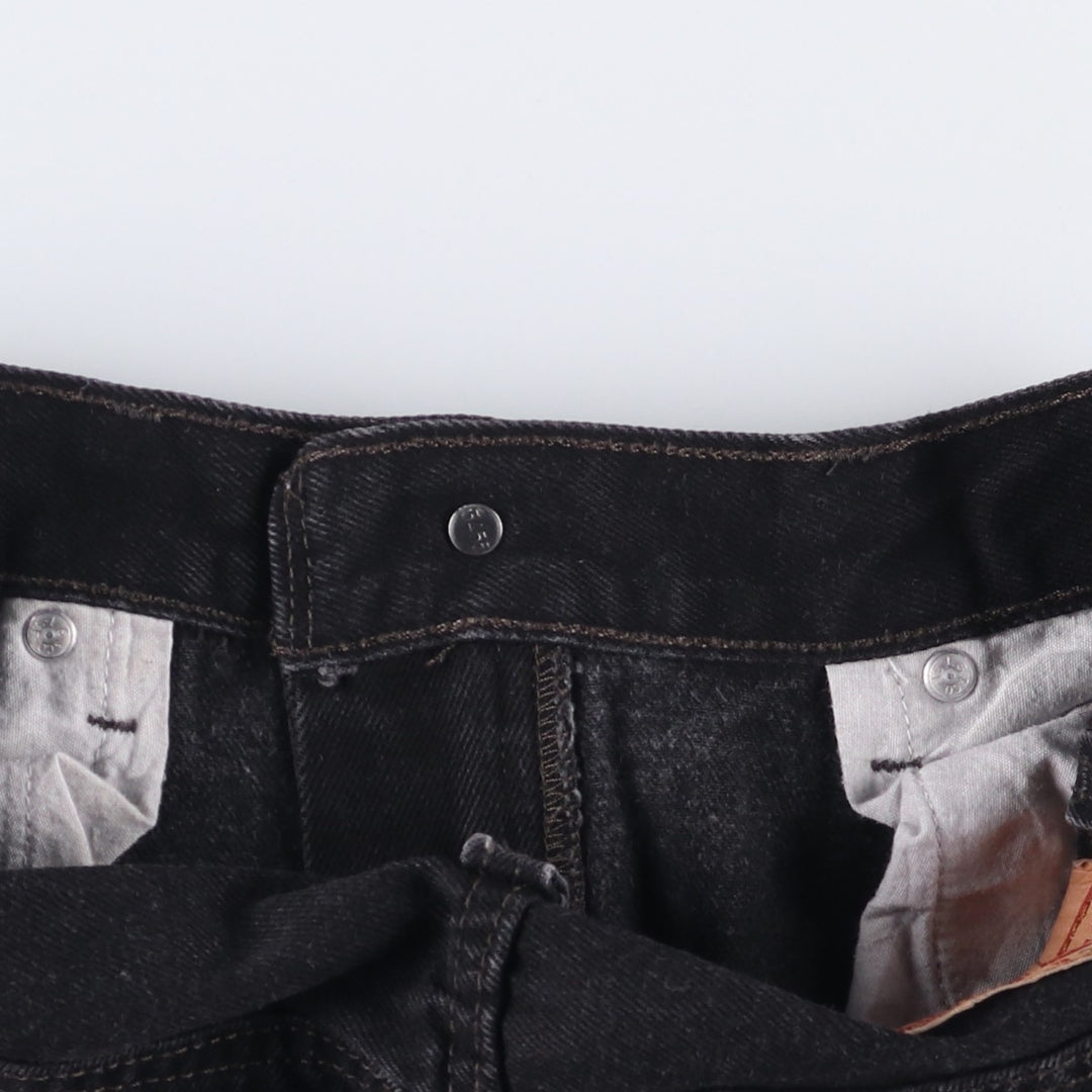2000'S Levi's 505 Regular Fit Black Denim Tapered Denim Pants, Men's Size W30 cotton black type Vintage Second Hand