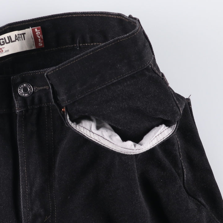 2000'S Levi's 505 Regular Fit Black Denim Tapered Denim Pants, Men's Size W30 cotton black type Vintage Second Hand