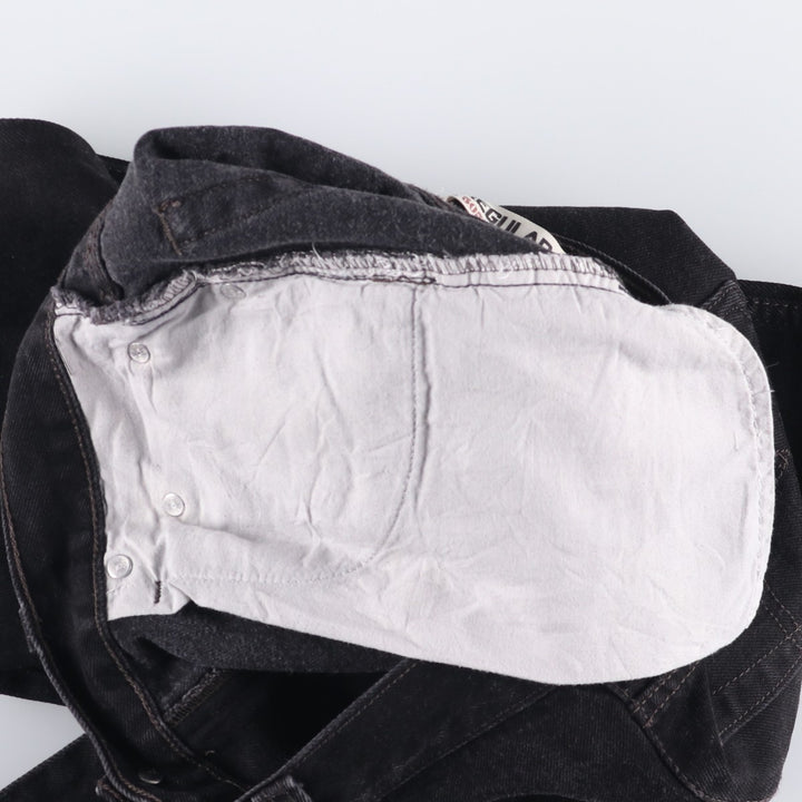 2000'S Levi's 505 Regular Fit Black Denim Tapered Denim Pants, Men's Size W30 cotton black type Vintage Second Hand