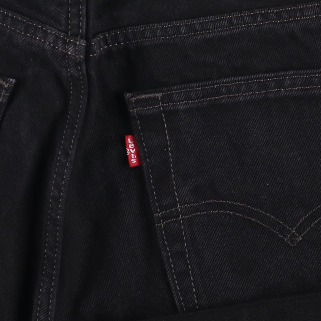 Levi's 505 Black Denim Tapered Denim Pants for Men, W33 equivalent cotton black type Vintage Second Hand