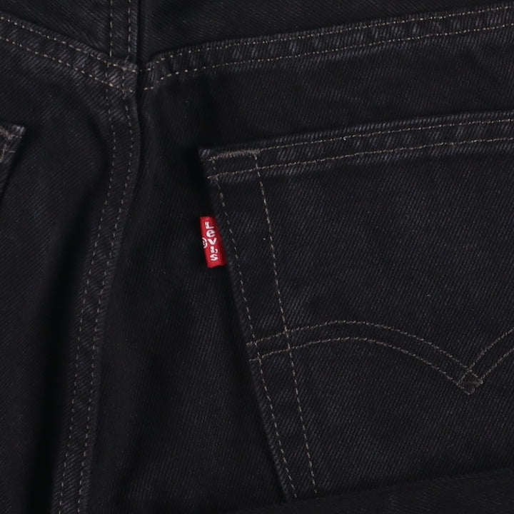 Levi's 505 Black Denim Tapered Denim Pants for Men, W33 equivalent cotton black type Vintage Second Hand