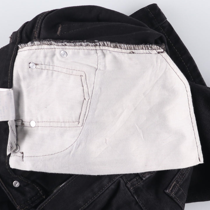 Levi's 505 Black Denim Tapered Denim Pants for Men, W33 equivalent cotton black type Vintage Second Hand