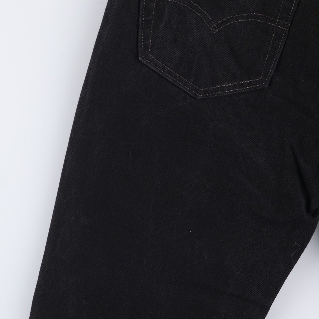 Levi's 505 Black Denim Tapered Denim Pants for Men, W33 equivalent cotton black type Vintage Second Hand