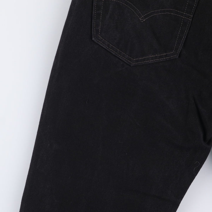 Levi's 505 Black Denim Tapered Denim Pants for Men, W33 equivalent cotton black type Vintage Second Hand