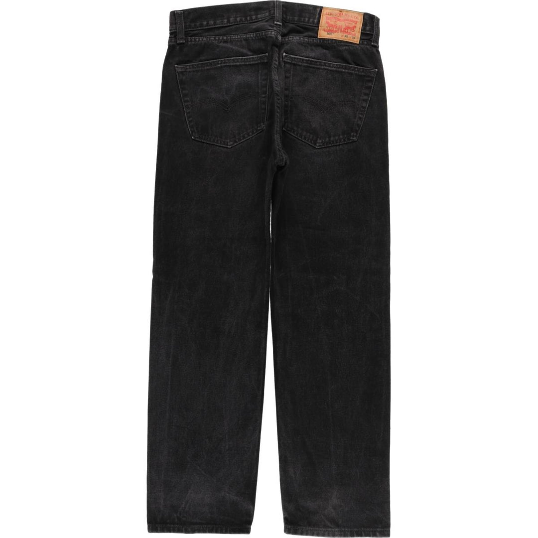 Levi's 505 Black Denim Tapered Denim Pants for Men, W32 equivalent cotton black type Vintage Second Hand