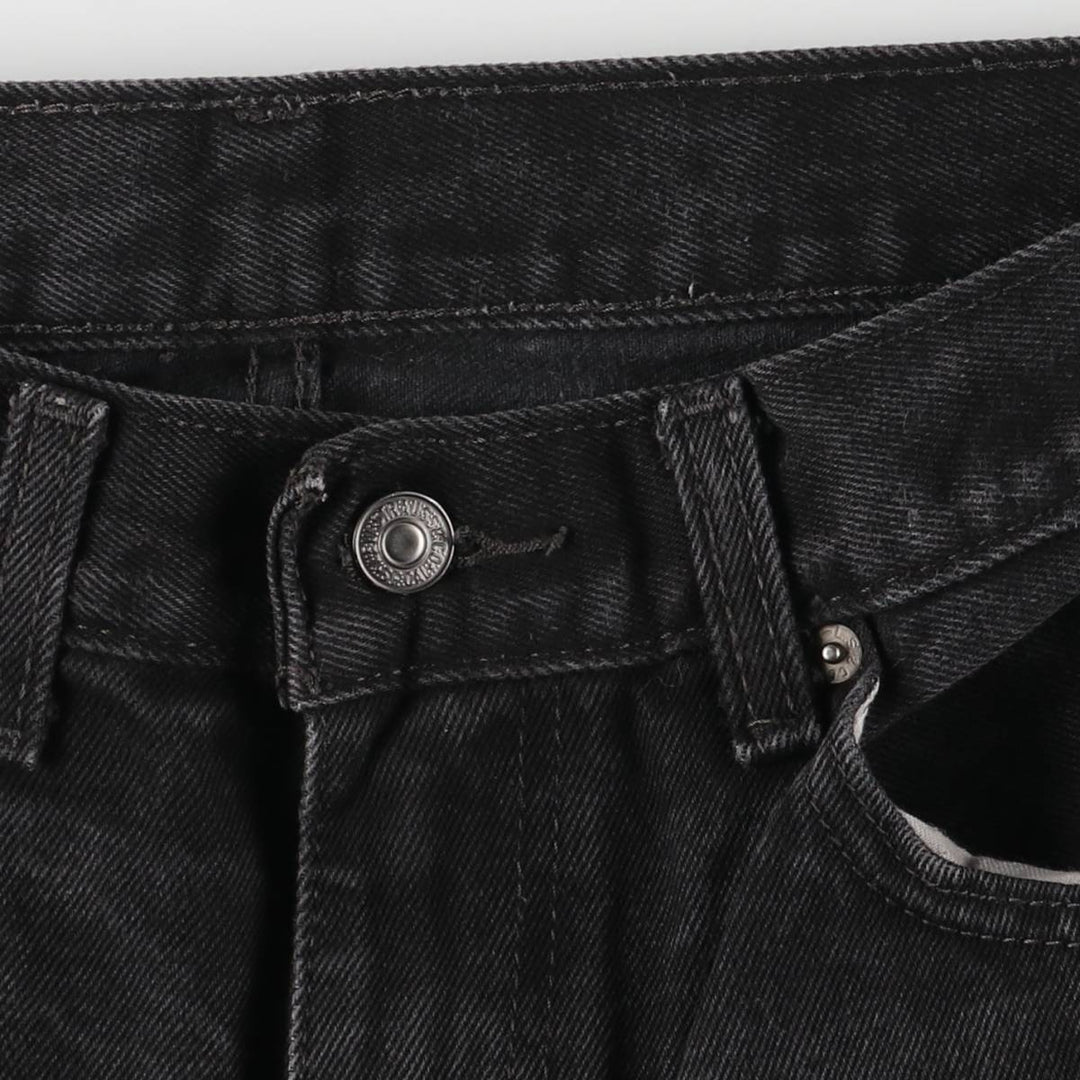 Levi's 505 Black Denim Tapered Denim Pants for Men, W32 equivalent cotton black type Vintage Second Hand