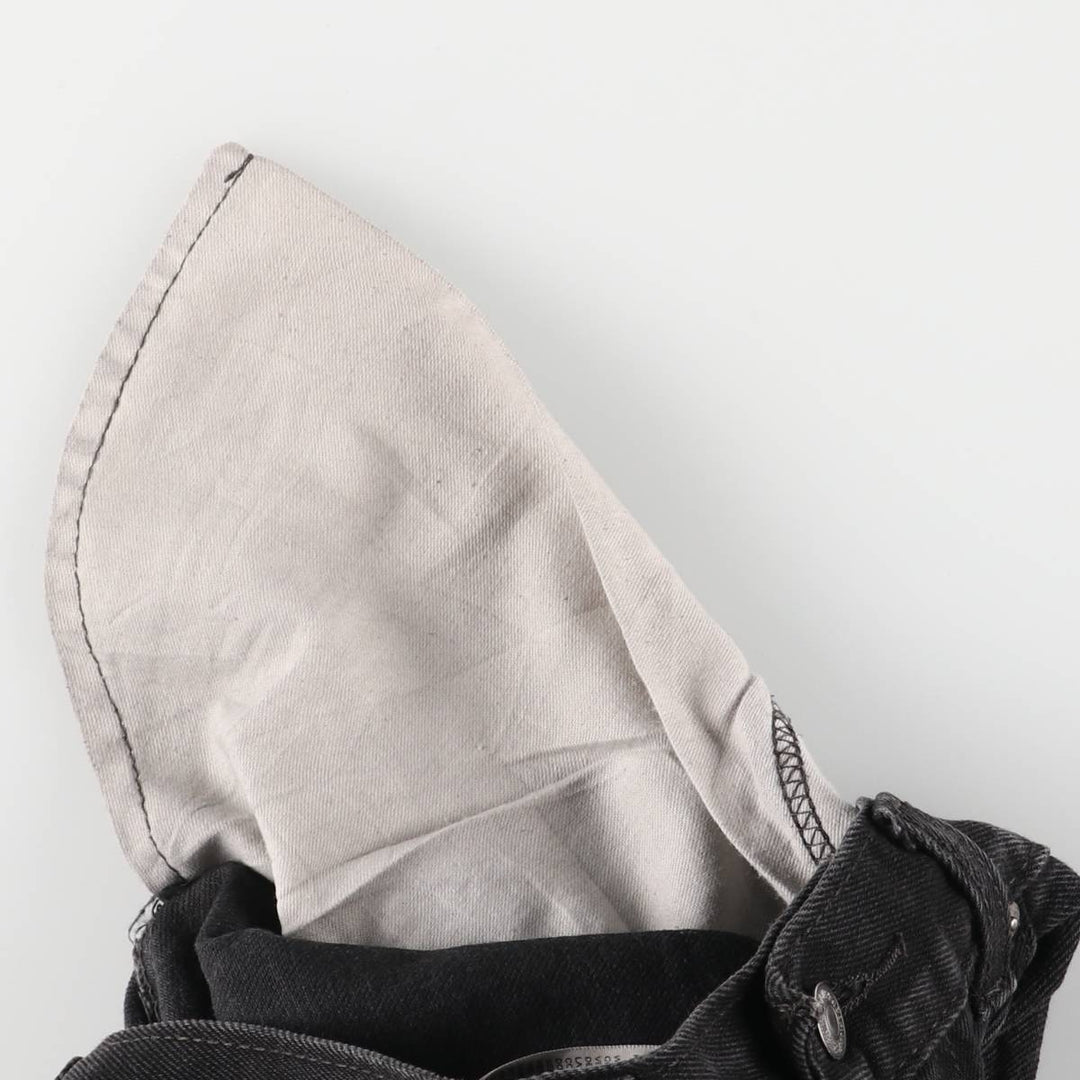 Levi's 505 Black Denim Tapered Denim Pants for Men, W32 equivalent cotton black type Vintage Second Hand