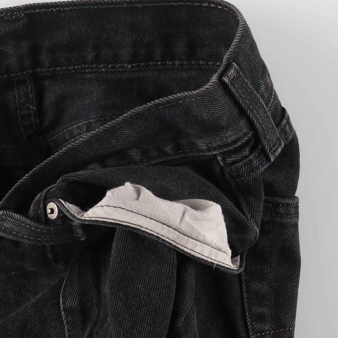 Levi's 505 Black Denim Tapered Denim Pants for Men, W32 equivalent cotton black type Vintage Second Hand