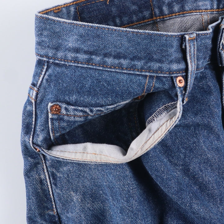 90'S Levi's 00505-0216 Regular Fit Straight Leg Tapered Denim Pants, Men's, Size W31 (Vintage) cotton blue type Vintage Second Hand