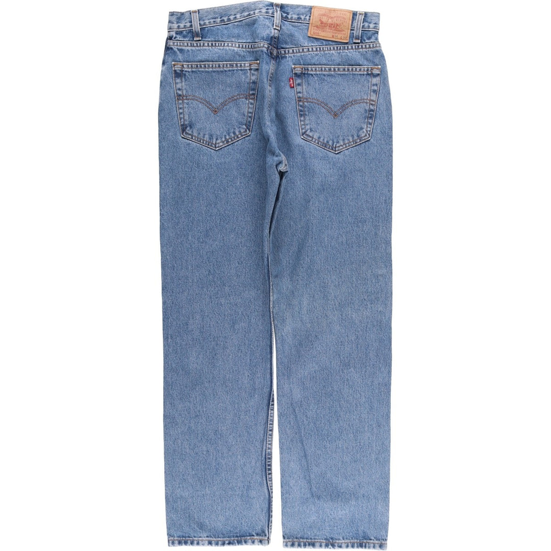 90'S Levi's 00505-4891 Regular Fit Straight Leg Tapered Denim Pants, Men's, Size W33 (Vintage) cotton blue type Vintage Second Hand