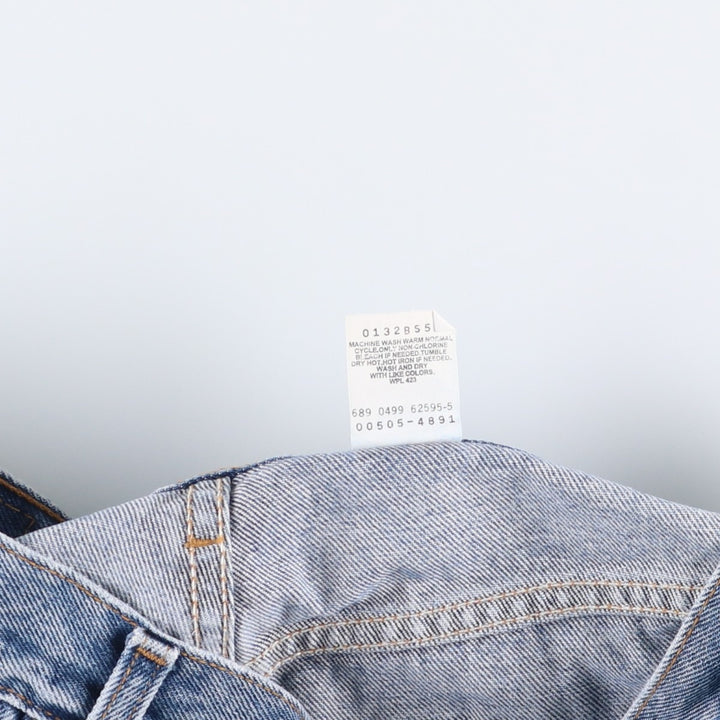 90'S Levi's 00505-4891 Regular Fit Straight Leg Tapered Denim Pants, Men's, Size W33 (Vintage) cotton blue type Vintage Second Hand