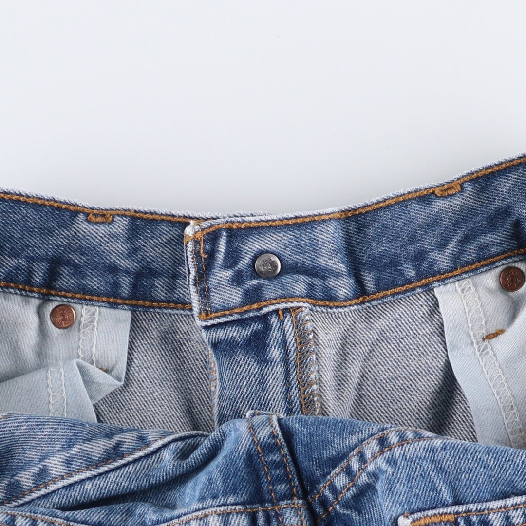 90'S Levi's 00505-4891 Regular Fit Straight Leg Tapered Denim Pants, Men's, Size W33 (Vintage) cotton blue type Vintage Second Hand