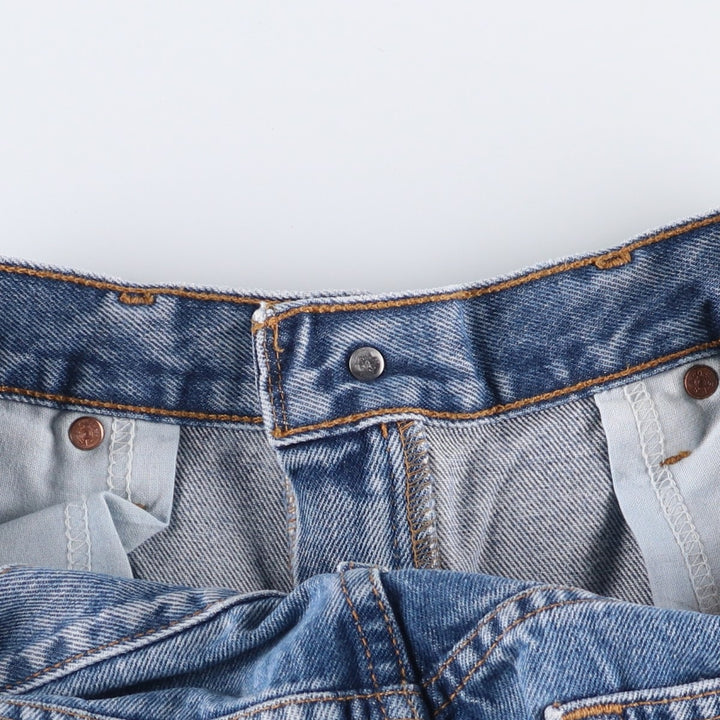 90'S Levi's 00505-4891 Regular Fit Straight Leg Tapered Denim Pants, Men's, Size W33 (Vintage) cotton blue type Vintage Second Hand