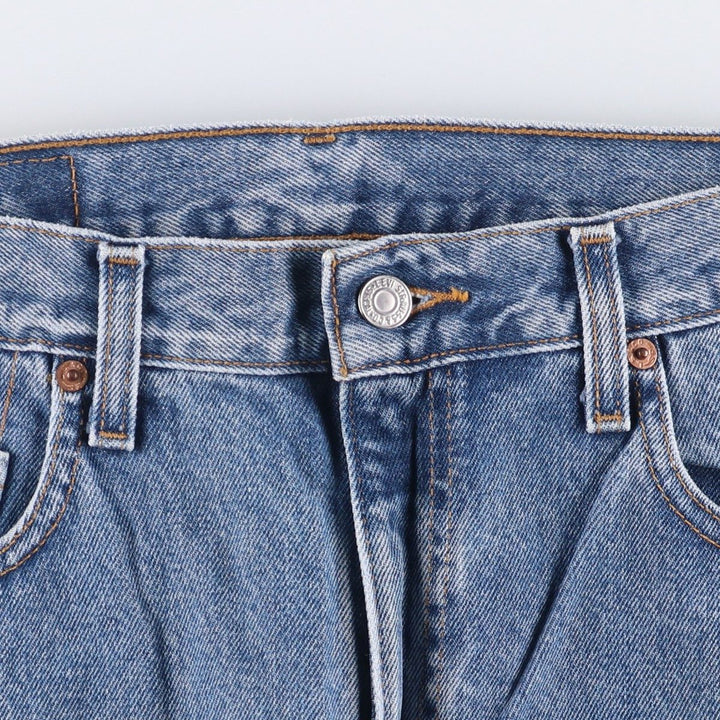 90'S Levi's 00505-4891 Regular Fit Straight Leg Tapered Denim Pants, Men's, Size W33 (Vintage) cotton blue type Vintage Second Hand