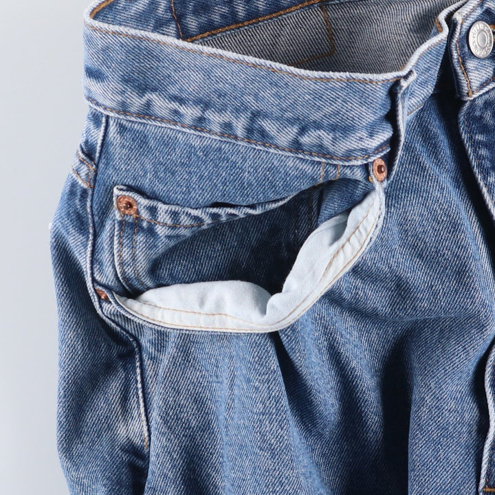 90'S Levi's 00505-4891 Regular Fit Straight Leg Tapered Denim Pants, Men's, Size W33 (Vintage) cotton blue type Vintage Second Hand