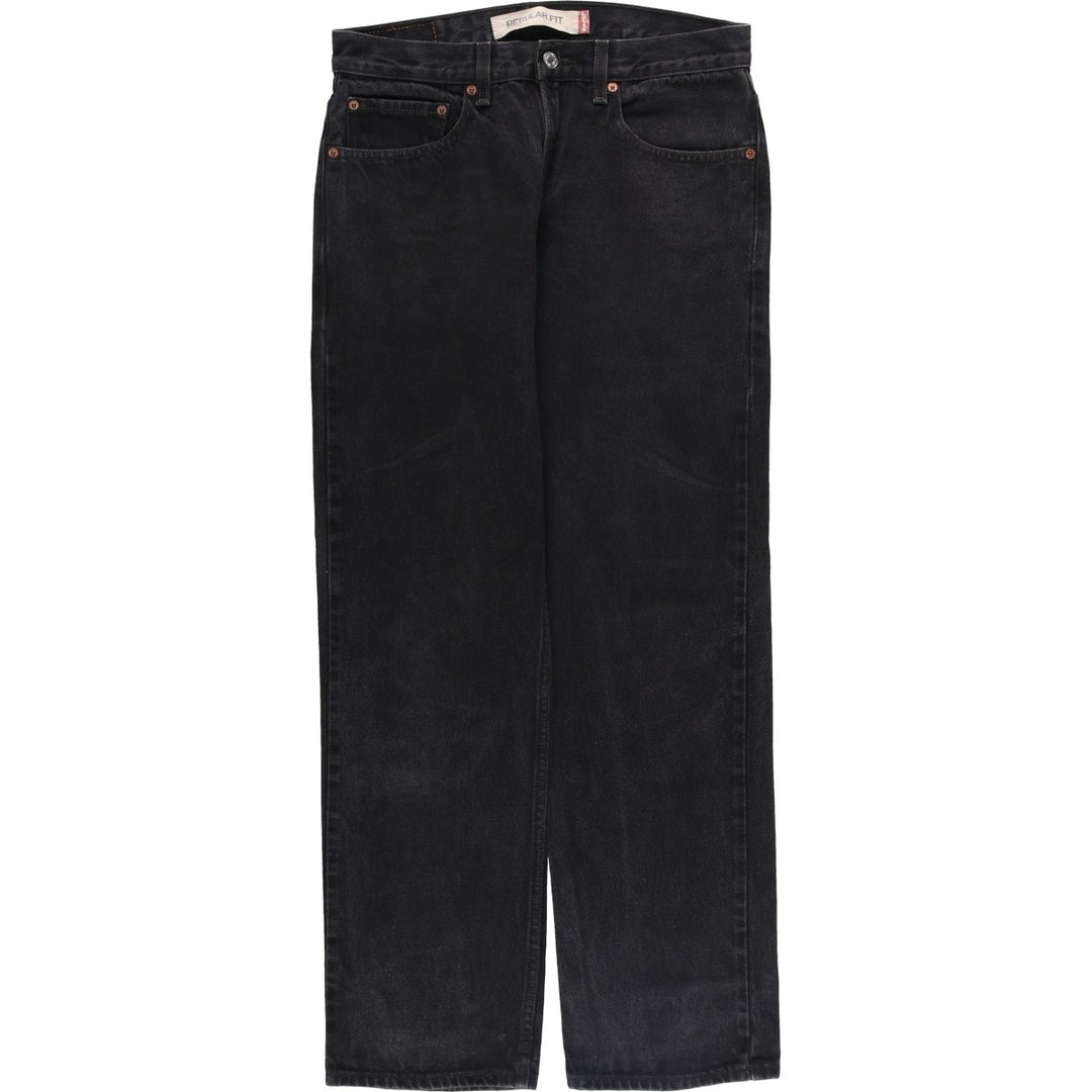 2000'S Levi's 505 Regular Fit Black Denim Tapered Denim Pants, Men's Size W31 cotton black type Vintage Second Hand