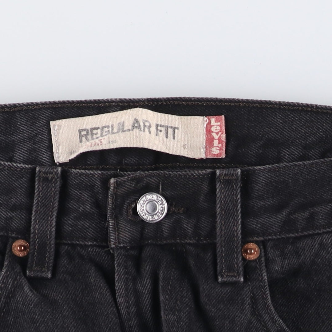 2000'S Levi's 505 Regular Fit Black Denim Tapered Denim Pants, Men's Size W31 cotton black type Vintage Second Hand