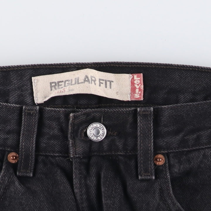 2000'S Levi's 505 Regular Fit Black Denim Tapered Denim Pants, Men's Size W31 cotton black type Vintage Second Hand