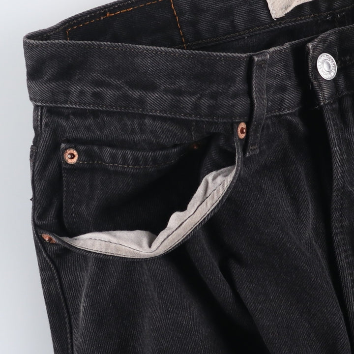 2000'S Levi's 505 Regular Fit Black Denim Tapered Denim Pants, Men's Size W31 cotton black type Vintage Second Hand
