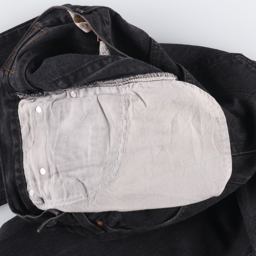 2000'S Levi's 505 Regular Fit Black Denim Tapered Denim Pants, Men's Size W31 cotton black type Vintage Second Hand