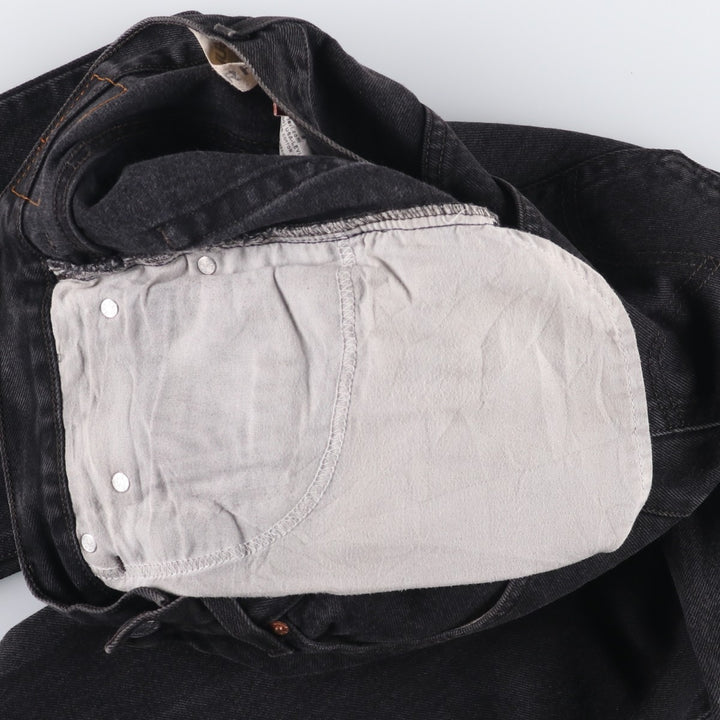 2000'S Levi's 505 Regular Fit Black Denim Tapered Denim Pants, Men's Size W31 cotton black type Vintage Second Hand