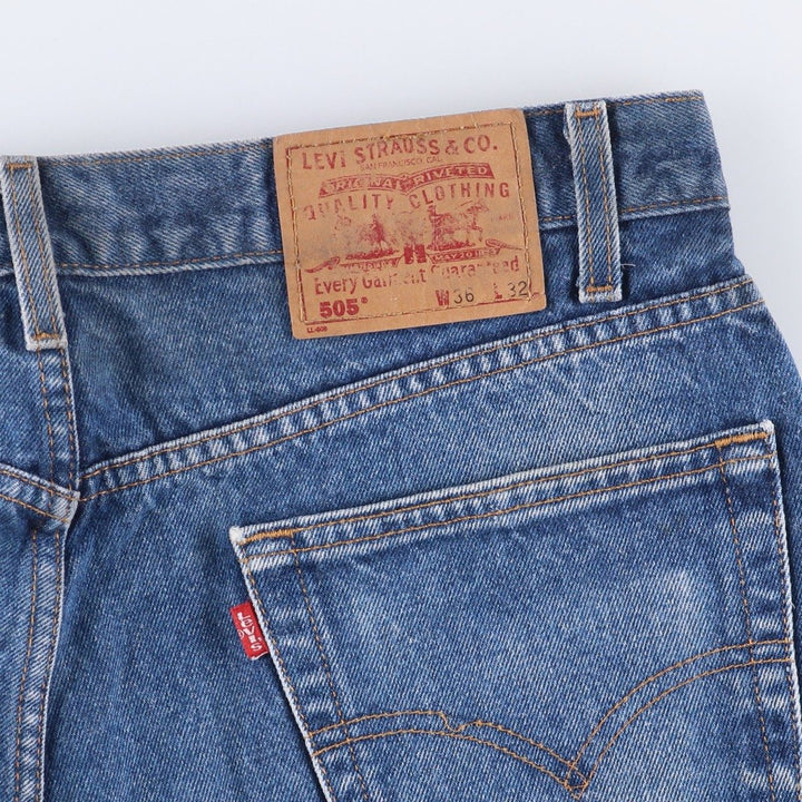 90'S Levi's 00505-0216 Regular Fit Straight Leg Tapered Denim Pants, Men's, Size 36 (Vintage) cotton blue type Vintage Second Hand