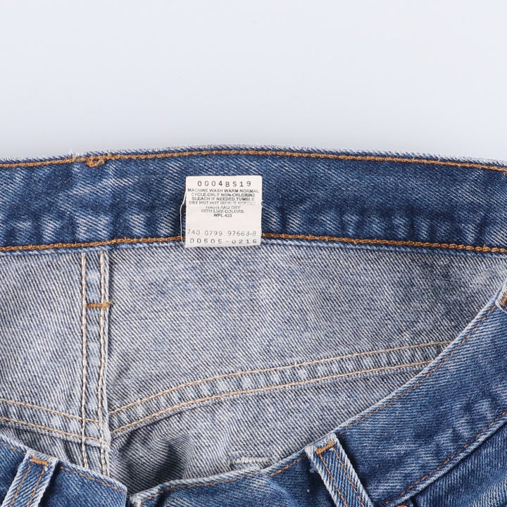 90'S Levi's 00505-0216 Regular Fit Straight Leg Tapered Denim Pants, Men's, Size 36 (Vintage) cotton blue type Vintage Second Hand