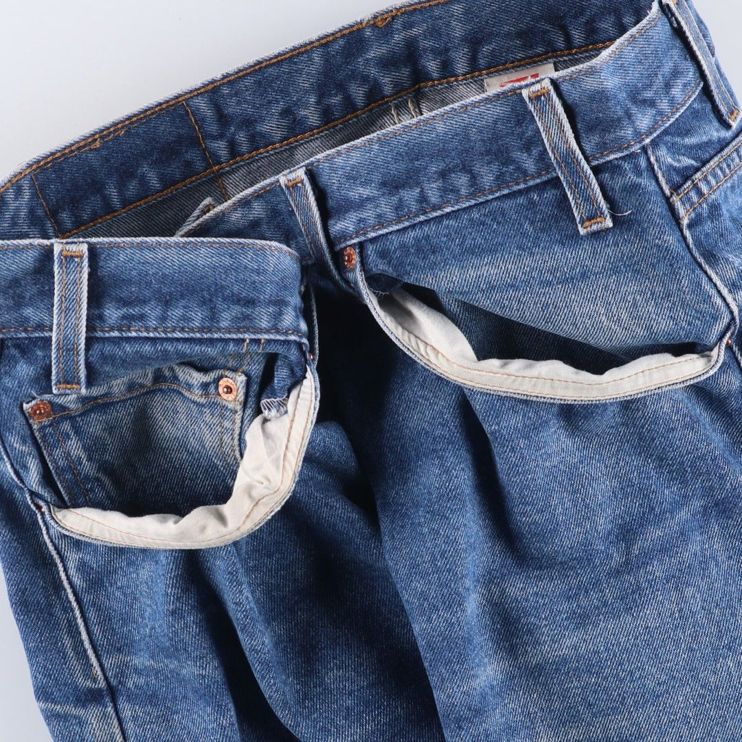 90'S Levi's 00505-0216 Regular Fit Straight Leg Tapered Denim Pants, Men's, Size 36 (Vintage) cotton blue type Vintage Second Hand