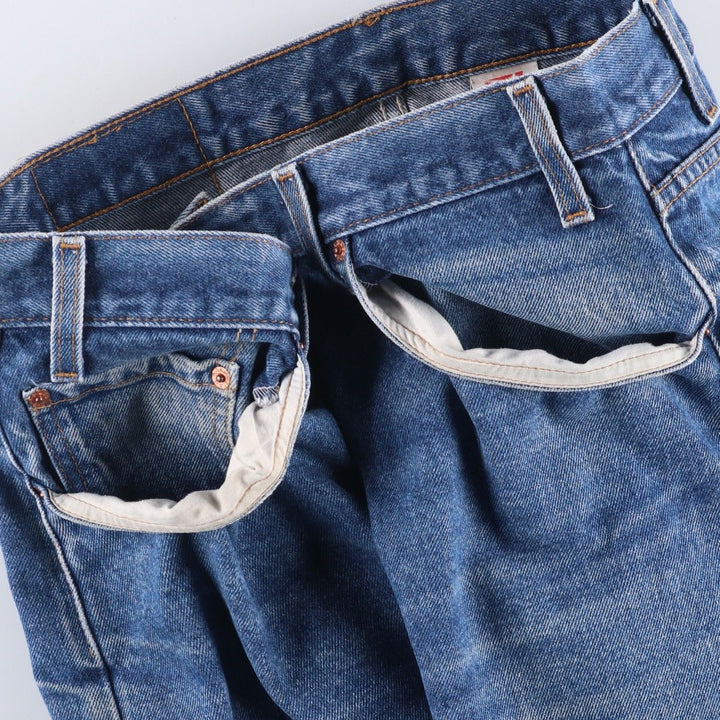 90'S Levi's 00505-0216 Regular Fit Straight Leg Tapered Denim Pants, Men's, Size 36 (Vintage) cotton blue type Vintage Second Hand
