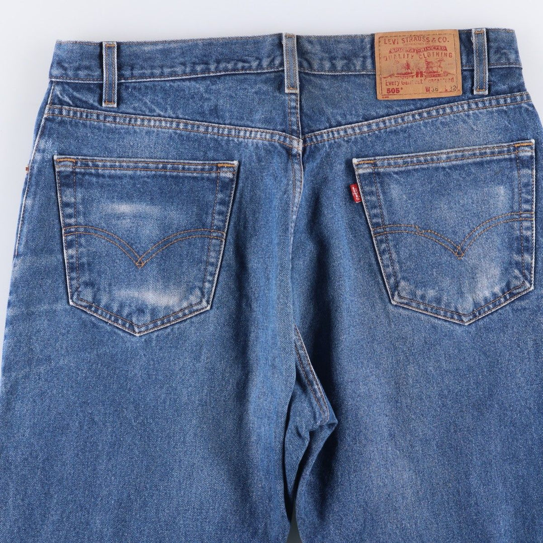 90'S Levi's 00505-0216 Regular Fit Straight Leg Tapered Denim Pants, Men's, Size 36 (Vintage) cotton blue type Vintage Second Hand