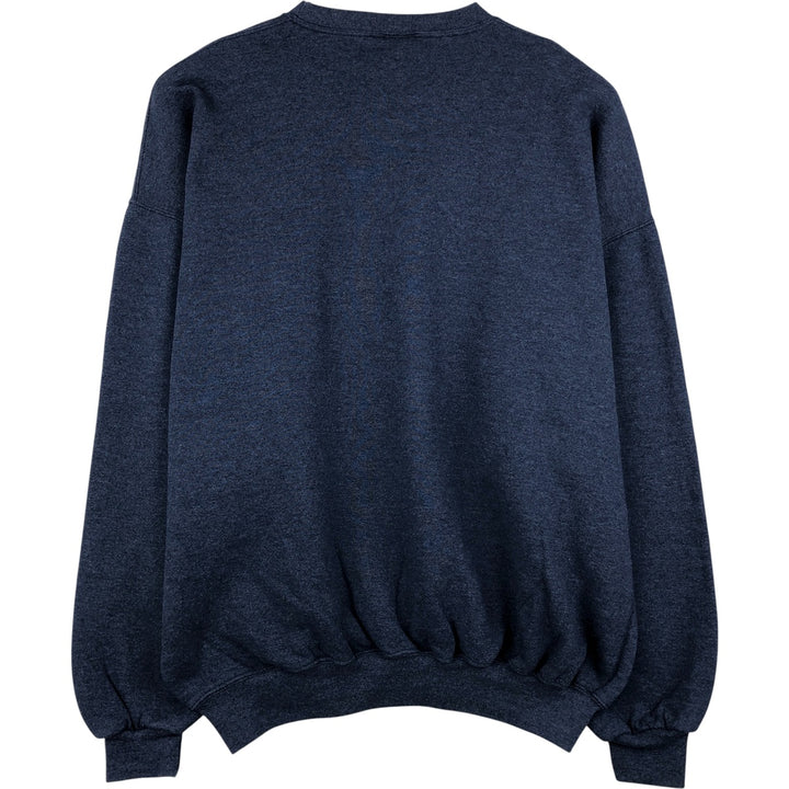 2000'S - Russell plain blank sweatshirt, men's size XXL polyester navy blue type Vintage Second Hand