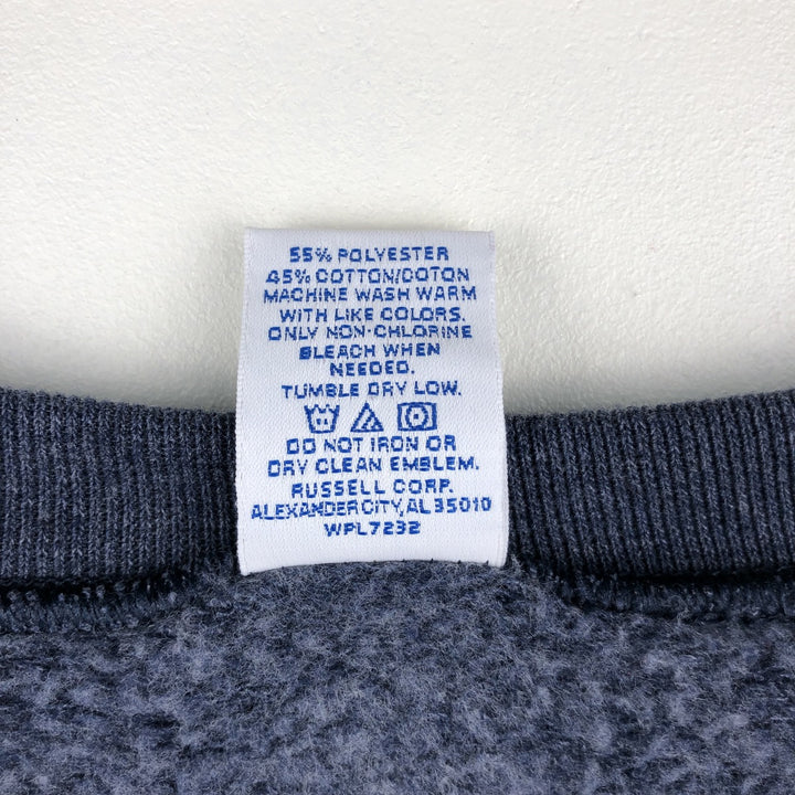 2000'S - Russell plain blank sweatshirt, men's size XXL polyester navy blue type Vintage Second Hand