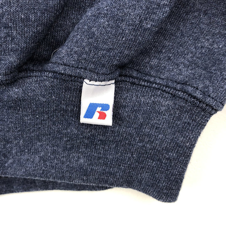 2000'S - Russell plain blank sweatshirt, men's size XXL polyester navy blue type Vintage Second Hand