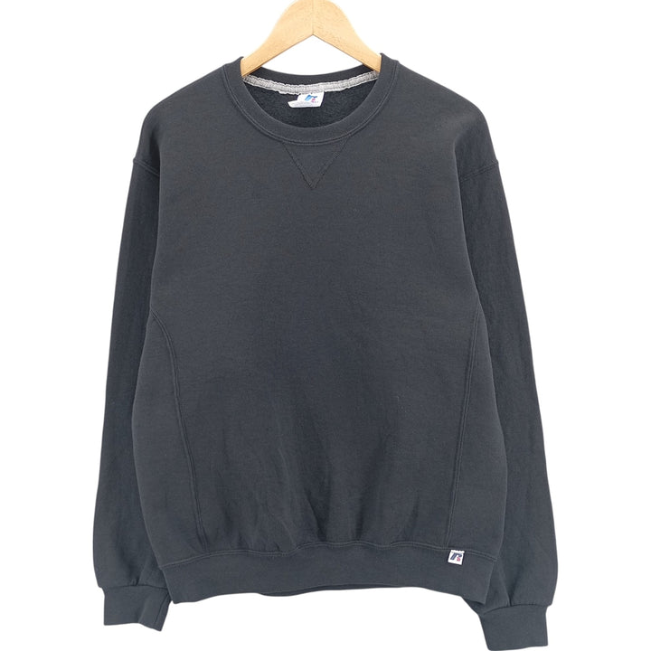 2000'S - Russell plain blank sweatshirt, men's size M cotton black type Vintage Second Hand