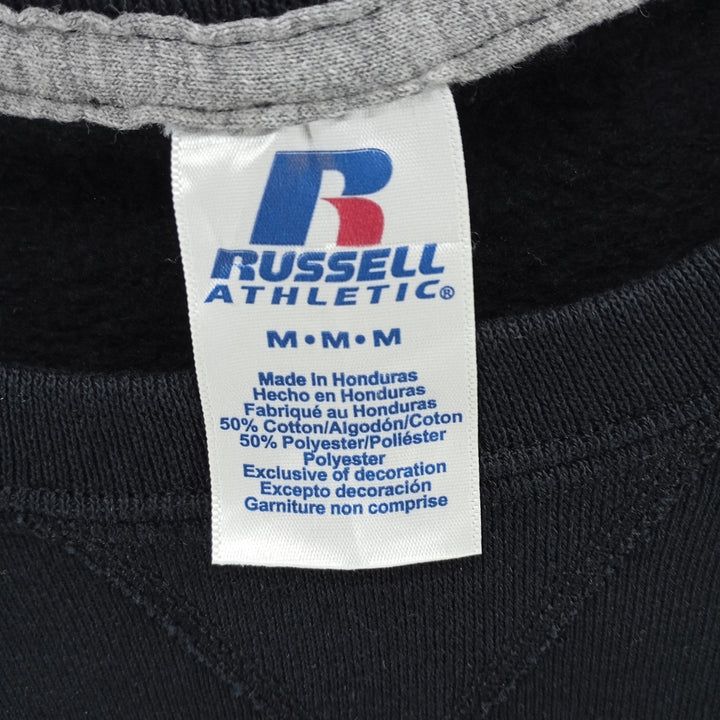 2000'S - Russell plain blank sweatshirt, men's size M cotton black type Vintage Second Hand