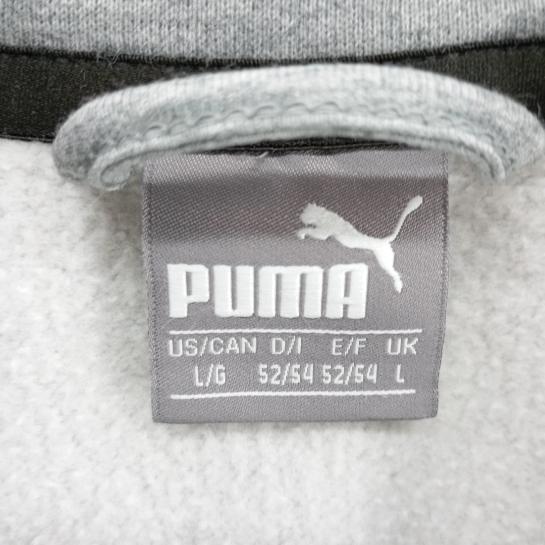 PUMA full-zip sweatshirt, men's size L cotton gray type Vintage Second Hand