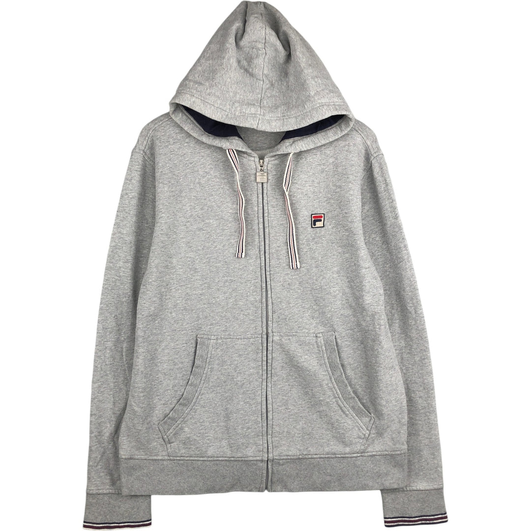2000s~ FILA Full Zip Sweatshirt, Men's Size M cotton gray type Vintage Second Hand