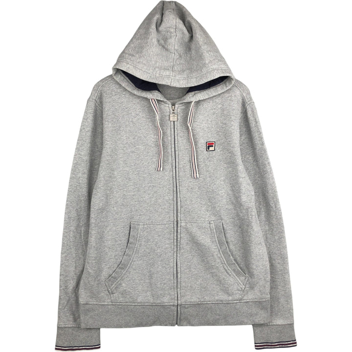 2000s~ FILA Full Zip Sweatshirt, Men's Size M cotton gray type Vintage Second Hand