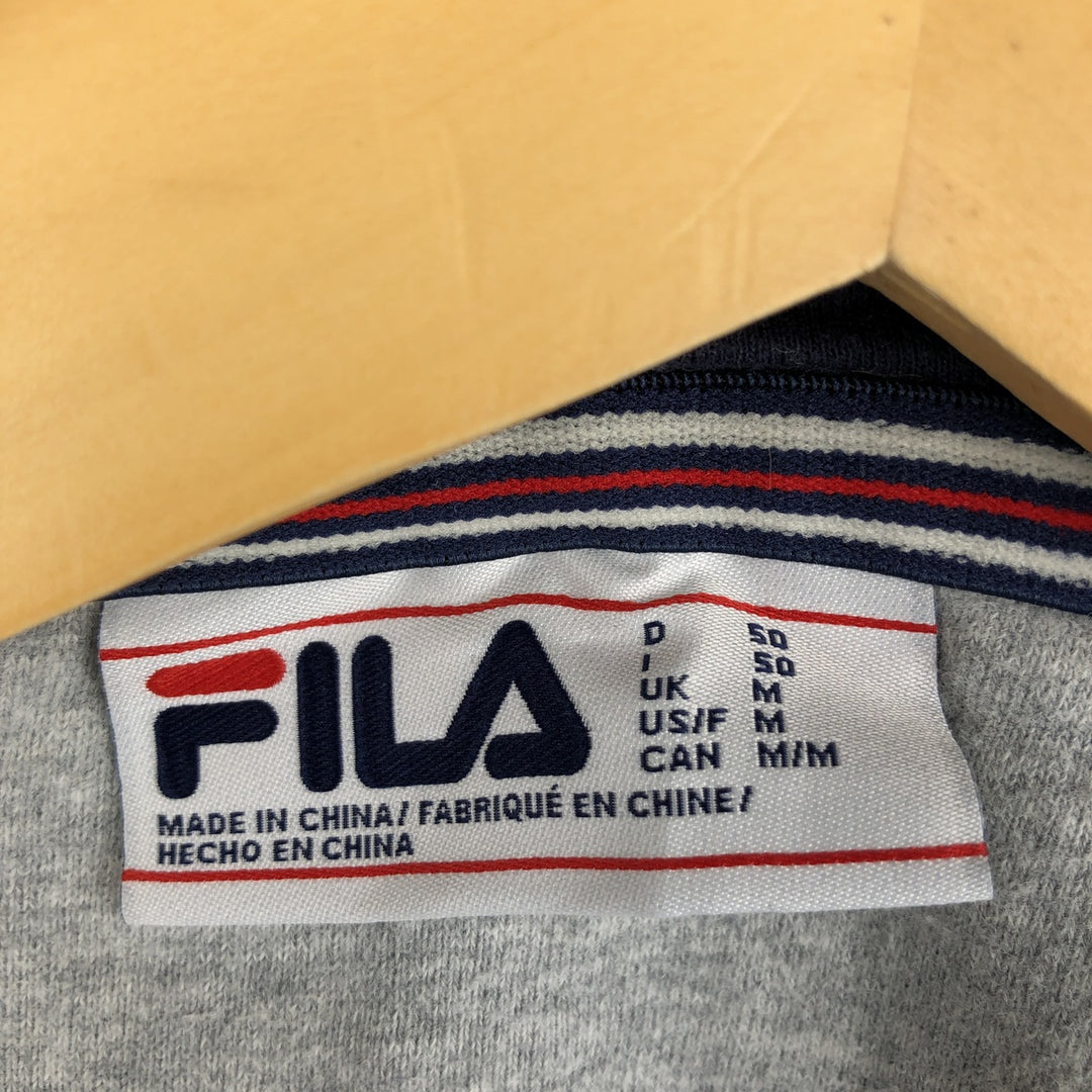 2000s~ FILA Full Zip Sweatshirt, Men's Size M cotton gray type Vintage Second Hand