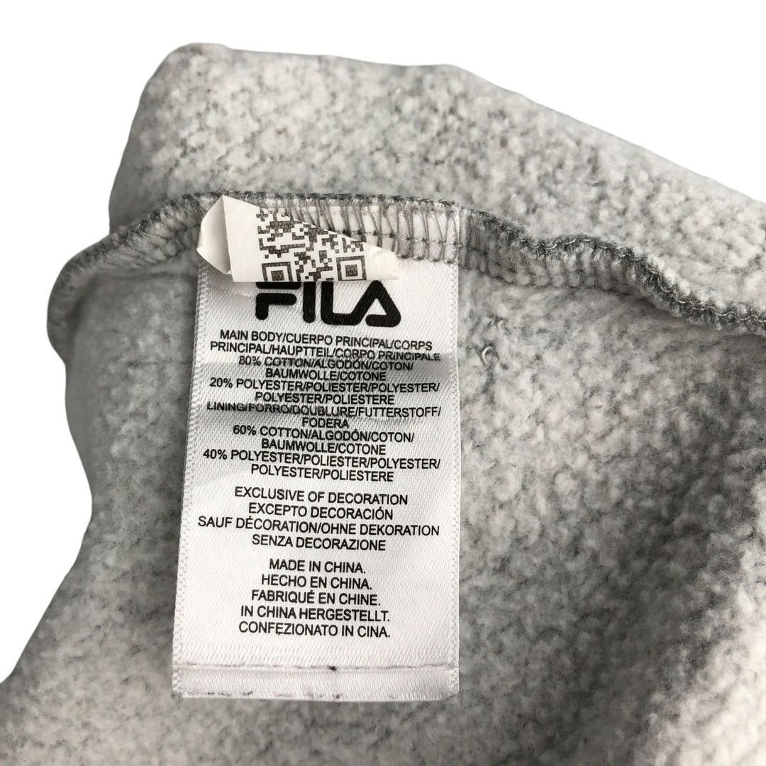 2000s~ FILA Full Zip Sweatshirt, Men's Size M cotton gray type Vintage Second Hand