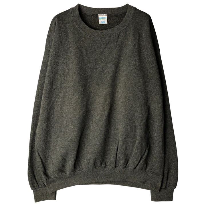 Vintage 90'S CHEETAH plain blank sweatshirt, made in the USA, size L, men's cotton Charcoal Vintage Second Hand