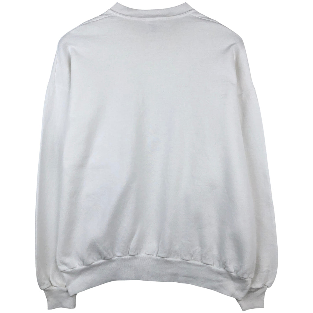 Vintage 80s-90'S Jerzees plain blank sweatshirt, made in the USA, men's size XXL cotton white type Vintage Second Hand