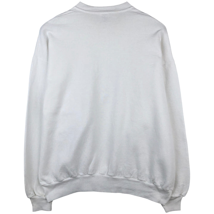 Vintage 80s-90'S Jerzees plain blank sweatshirt, made in the USA, men's size XXL cotton white type Vintage Second Hand