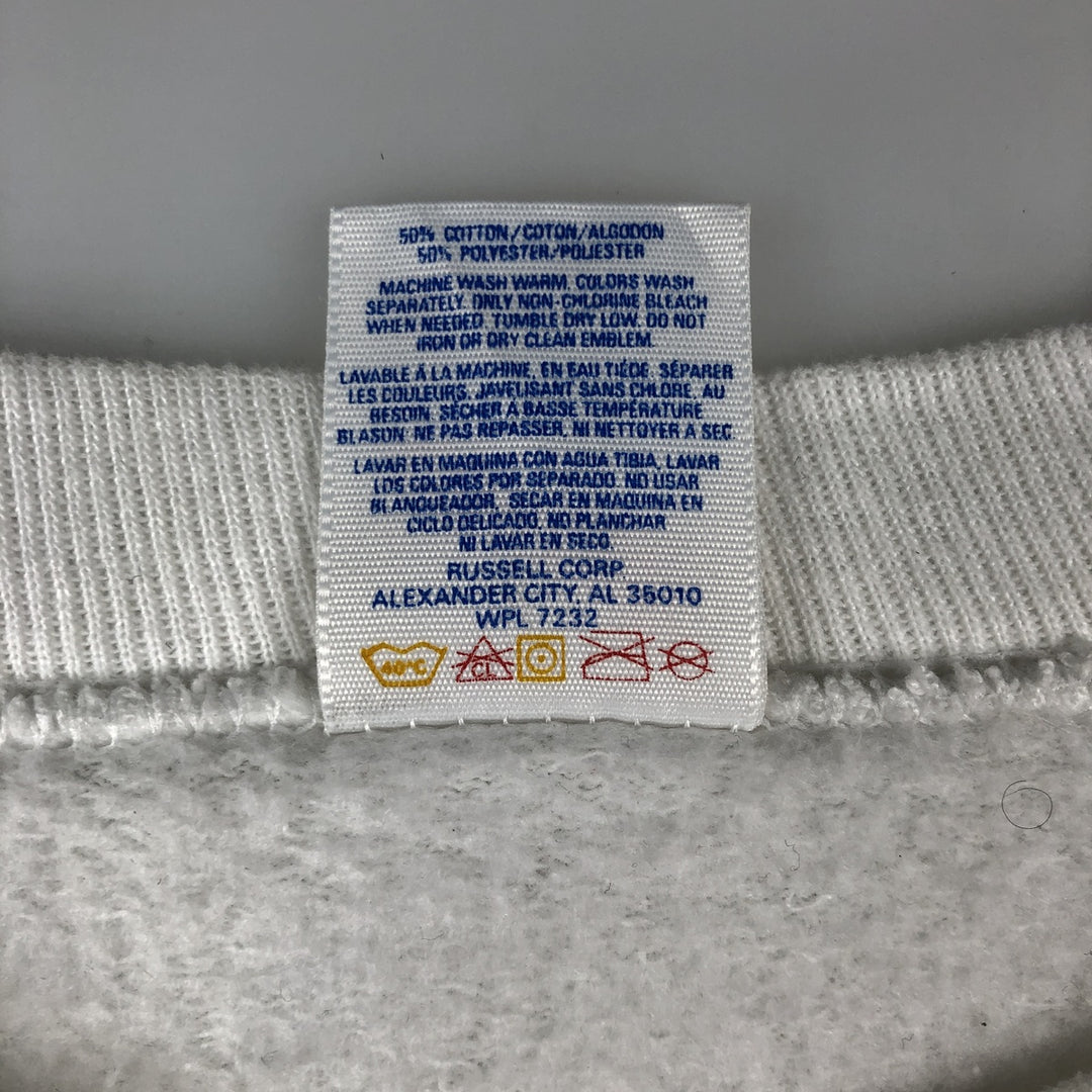 Vintage 80s-90'S Jerzees plain blank sweatshirt, made in the USA, men's size XXL cotton white type Vintage Second Hand