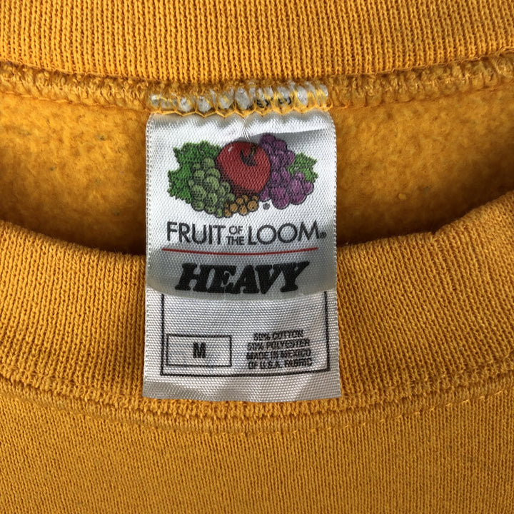 2000'S Fruit of the Loom Heavy Solid Color Blank Sweatshirt, Men's Size Medium cotton yellow type Vintage Second Hand